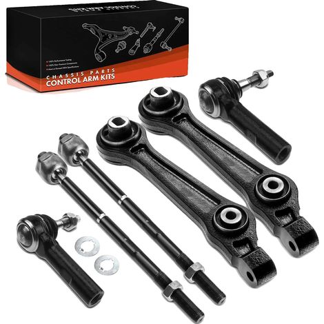 Gruppo braccio di controllo, in acciaio di alta qualità, componente dell'asse anteriore, compatibile con Chrysler 300C e Dodge Charger, set di 6 bracci di controllo, progettati con precisione per un m (1/4)