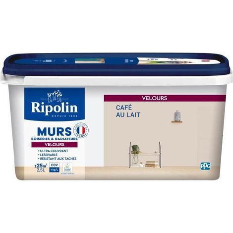Innenfarbe - Café au Lait - 2,5L - Samt - Hohe Deckkraft - Waschbar