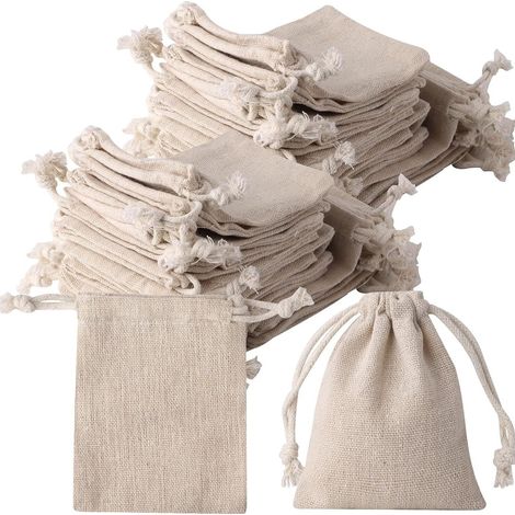 20 Stück Bündeltasche aus reinem Baumwollleinen, Kordelzug-Aufbewahrung, kleine Stofftasche, Reis-Fünf-Körner-Verpackungstasche, Baumwolltasche, Bündeltasche, 8 x 10 cm (1/3)