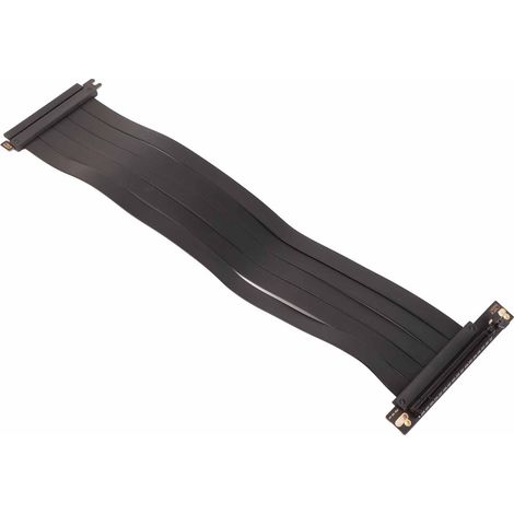 Câble riser PCIe 4.0 x16 haute vitesse, flexible, coudé à 90°, pour carte graphique (GPU), 40 cm (1/5)