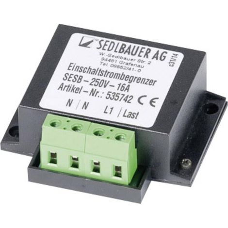 Limitador de corriente Sedlbauer SEB-250V-16A fusible térmico 0,0764 kg