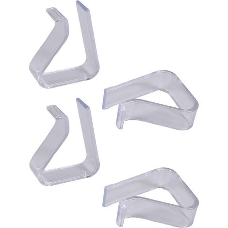 Lot de 4 pièces maison fête transparent plastique 20 mm 35 mm desk nappe clips (1/5)