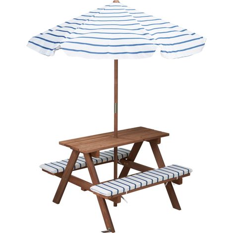 Table pique-nique progarden kird bois sapin 75x75 cm (1/3)