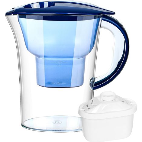 Wasserfilter Kanne 2,5L avec 1 Filterkartusche, 4-Stufig (bleu) (1/5)