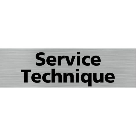 Pictogramme SERVICE TECHNIQUE (Q0151).- Adhésif aspect aluminium brossé - (1/5)