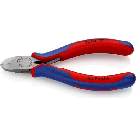 KNIPEX 72 02 125 Pinces coupantes de côté pour plastique avec poignées multimatières 125 mm