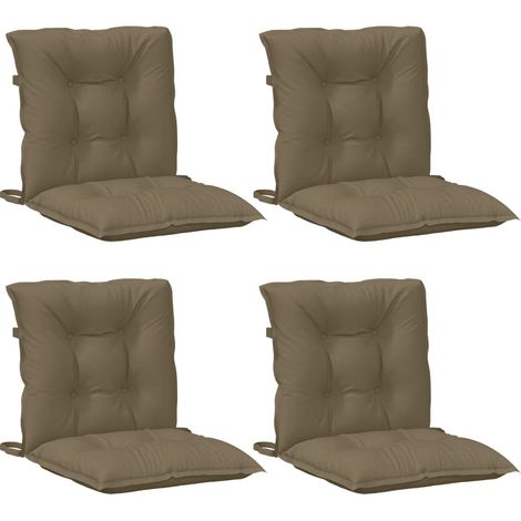 Cojines silla respaldo bajo 4 ud tela taupe melange 100x50x7 cm vidaXL (1/4)