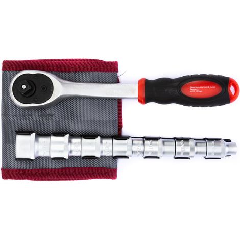 TrendLine Steckschlüssel-Satz 9 teilig Ratsche 3/8 Steckschlüssel Nüsse
