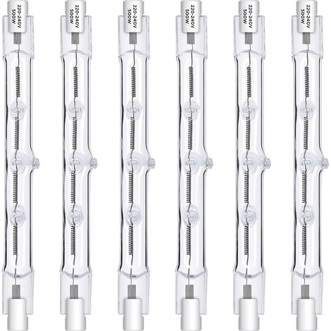 Pack de 6 Ampoule R7S 118mm 500W Dimmable 2800K Pour Lampadaire Eclairage Paysager (1/5)