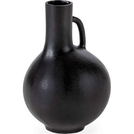Vase élégant aluminium noir - Noir bronze nuancé (1/2)