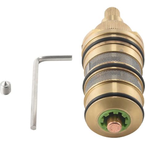 Cartouche thermostatique et poignée en laiton pour mitigeur de douche/barre de douche (1/5)