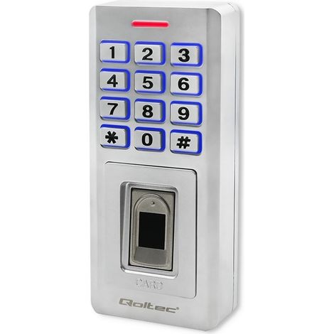 Serratura a combinazione Qoltec Oberon con lettore di impronte digitali  RFID  codice  scheda  portachiavi  campanello  IP68  EM (1/5)