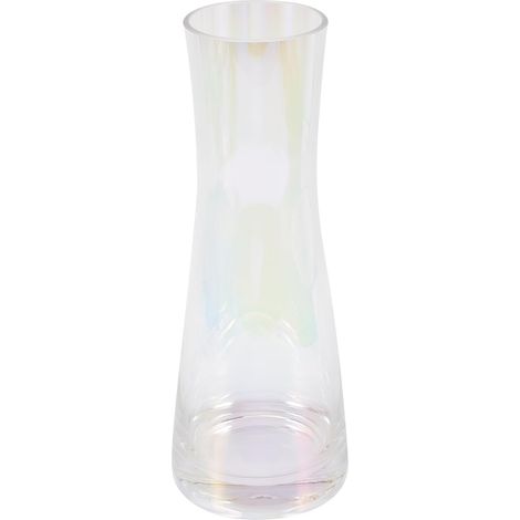 Vase Décoratif en Verre Petit Modèle Lignes Simples, Bouche Lisse, pour Décoration de Table et Centre de Table Élégant (1/5)