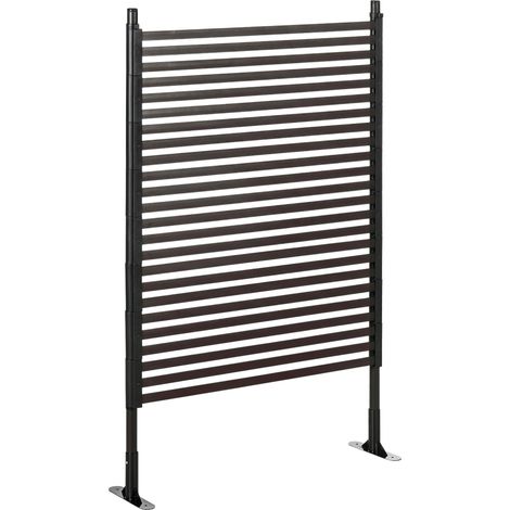 Panneau clotûre de jardin brise vue en métal extérieur avec pieds ou piquets à planter, modulaire, 93L x 22l x 150H cm (1/5)