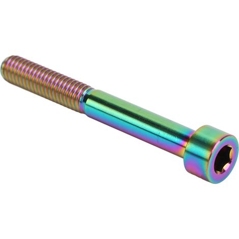 Vis de direction en titane coloré M6x50mm pour vélo tout-terrain (1/5)
