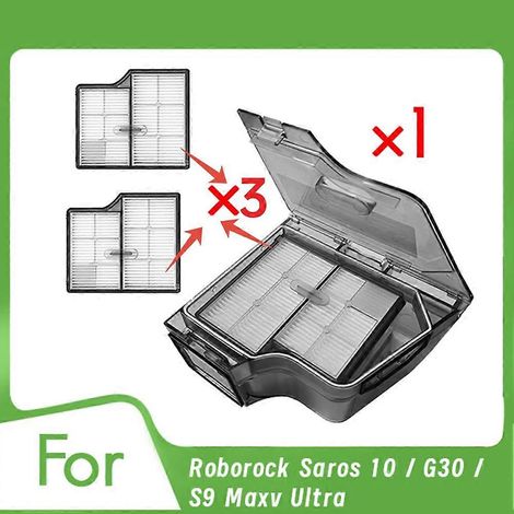 Staubbehälter mit 3 Filtern für Roborock Saros 10/G30/S9 Maxv Ultra Staubsauger: verbesserte Reinigungsleistung (1/5)