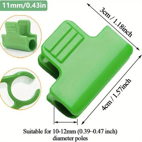Lot de 50 clips pour films de serre, clips pour poteaux de filets d'ombrage, clips de support pour plantes, accessoires de jardinage (1/5)
