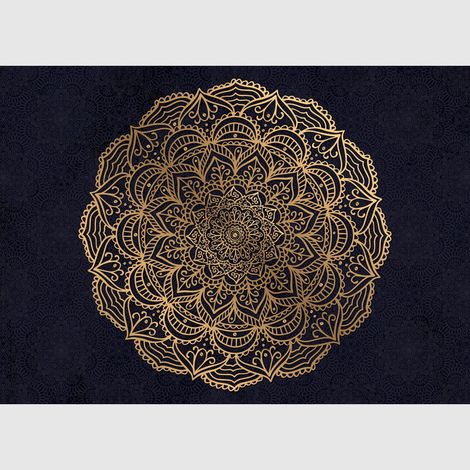 Papier peint intissé - Mandala ornemental - 375x270 cm (1/4)