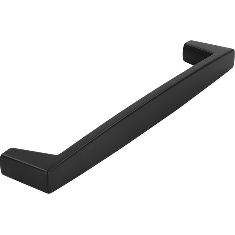 Siro Griff Calma LA 160 mm Möbelgriff Zinkdruckguss schwarz matt lackiert, Breite 170 mm, Lochabstand 160 mm, inklusive 2 Schrauben (1/3)