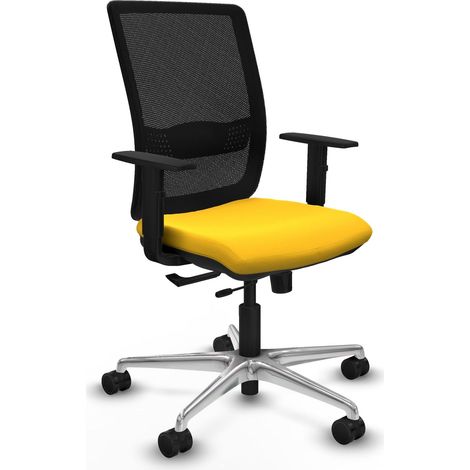 Chaise piqueras y crespo Haches noir simili cuir ergonomique (1/2)