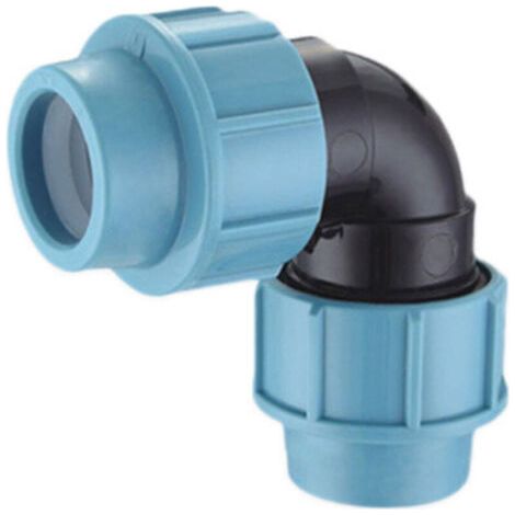 Raccord à compression en plastique HDPE 32 mm coudé à 90 degrés (1/4)