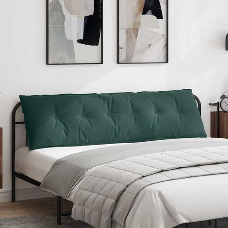 vidaXL Back Pillow Dark Green 180 x 50 cm Corduroy Fabric