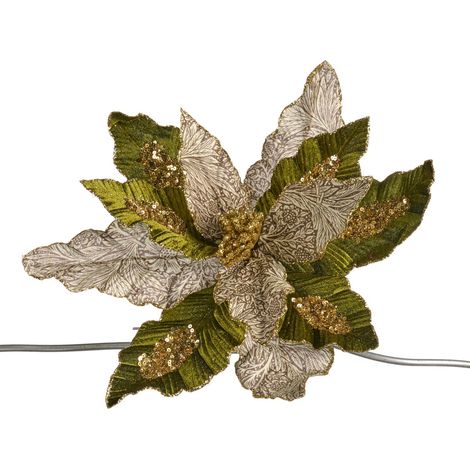 Fiore decorativo color verde per decorazioni e composizioni di fiori da 34 cm