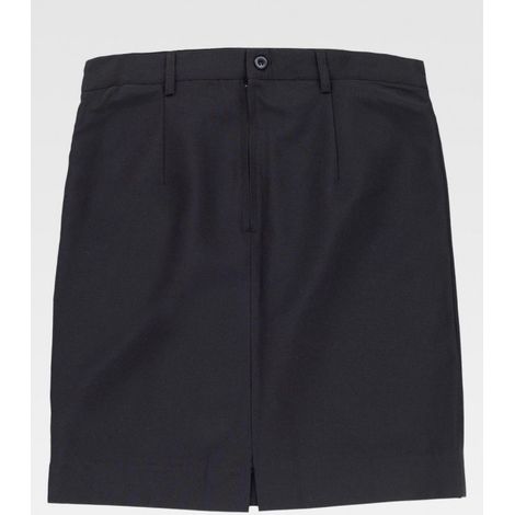 Falda de servicios recta con cinturilla ceñida WORKTEAM B9018 44 Negro (1/3)