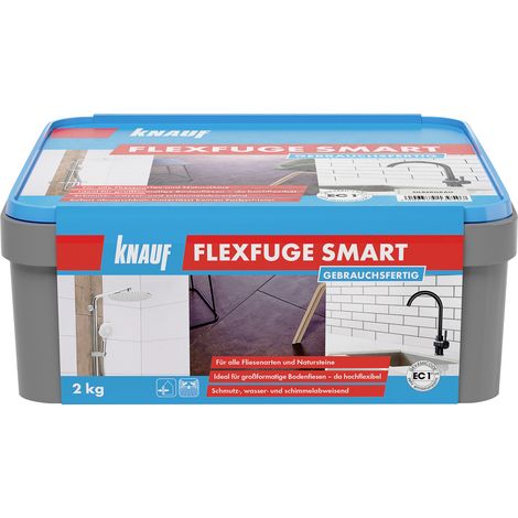 Knauf Fugenmörtel Flexfuge Smart 2 - 20 mm silbergrau 2 kg Fugenmörtel