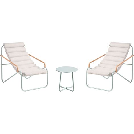 Lounge Set mit Tisch 2-Sitzer PASTO Metall Mintgrün