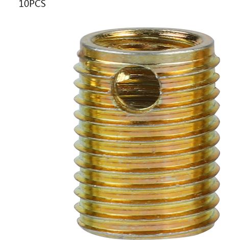 Lot de 10 inserts filetés en acier carbone type 308, 3 trous, vis auto-taraudeuse pour bois, diamètre 3, fixation robuste (1/5)