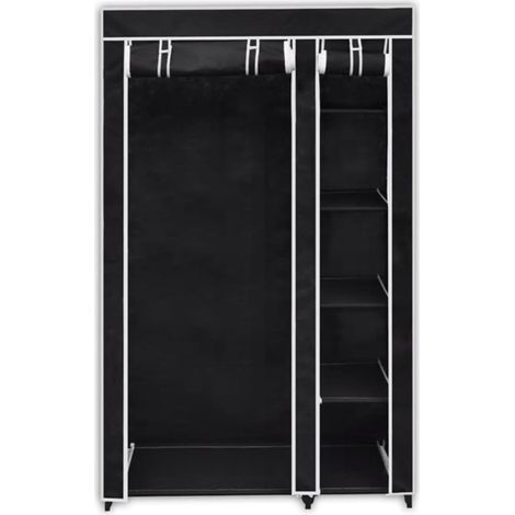 Garde-robe,Armoire pliable Noir 110 x 45 x 175 cm CFW53939 (1/5)