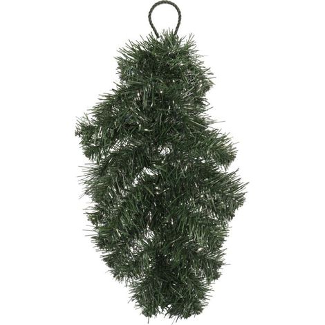 Base de abeto con diseño plateado para decoraciones navideñas y de tumbas. (1/2)