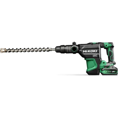 HIKOKI Perforateur-burineur SDS Max - 40mm MultiVolt 36V 4Ah 9,2J - EPTA Brushless 4 vitesse UVP LVH RFC coffret