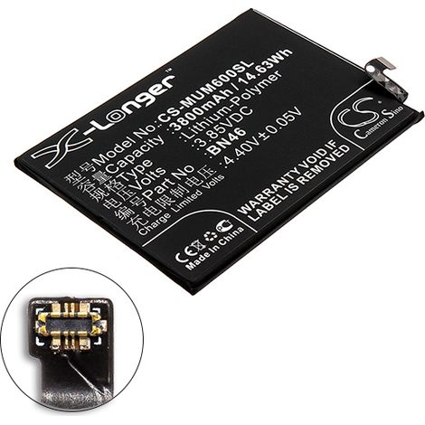 NX - Batterie téléphone, smartphone, GSM pour Redmi 3.85V 3800mAh - BN46 (1/3)