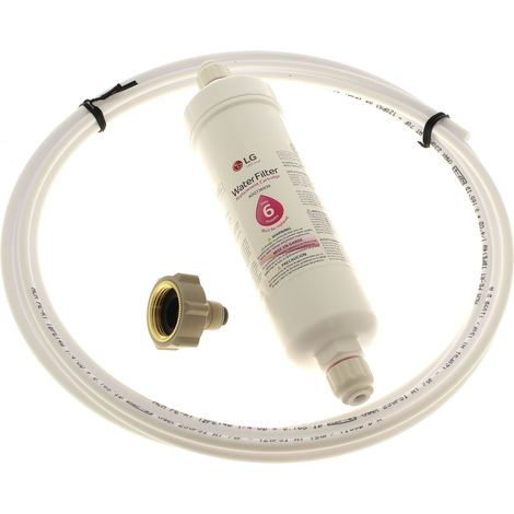 TUYAU ARRIVE EAU + RACCORD + FILTRE A EAU POUR REFRIGERATEUR LG - AJR73482513 (1/2)