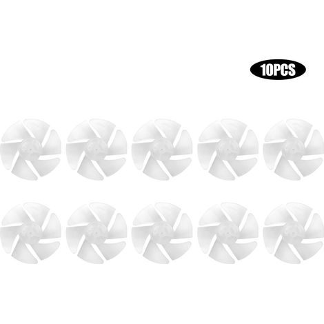 10 mini pales de ventilateur en plastique pour sèche-cheveux, accessoires pour moteur. (1/5)