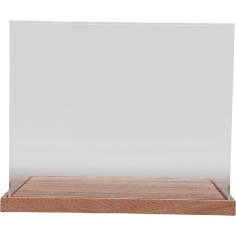 Acrylic Helmet Display Case with Wooden Base, Dustproof Helmet Display Case for Souvenirs, Collectibles, Small Football Storage, Clear Display (1/5)