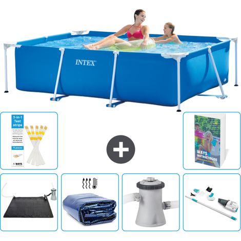 Intex Piscina con estructura Rectangular - 220x150x60 cm - 7-piezas  S82