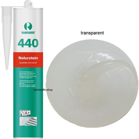 Ramsauer 440 Naturstein Silikon Fugen Dichtstoff 310ml Kartusche transparent