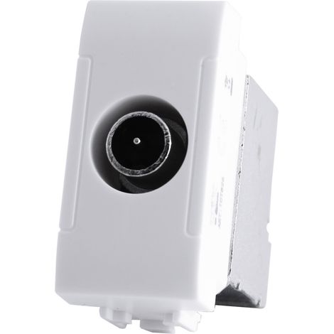 Presa tv antenna passante compatibile con Bticino Living bianco