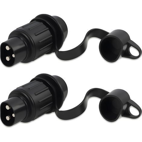 Stück 3-polige Anhängerstecker, 3-polige 12-V-Anhängeranschlüsse, wasserdichter Stecker für Traktor, LKW, Transporter, Flachstecker für Landmaschinen, europäische Normen (1/5)