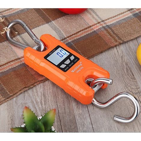 Balance numérique portable pour grue (500 kg, orange) avec crochet de pesage robuste (1/5)
