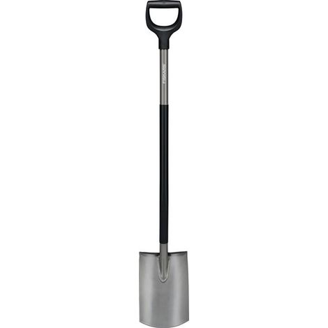 FISKARS 1066710 Gärtnerspaten rund, mit D-Griff Stahl