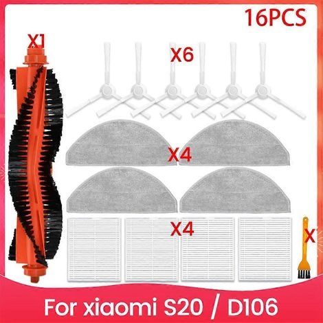 Accessoires pour aspirateur robot Xiaomi S20 / D106 : brosse latérale principale, filtre HEPA, lingette de nettoyage, sac à poussière de rechange (1/5)