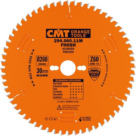 294.060.11M LAME CIRCULAIRE 260X2.5X30 Z=60 -5°ATB
