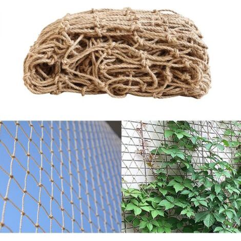 Ineasicer Filet de Support pour Plantes 100 % écologique biodégradable et compostable en Jute Naturelle Treillis de Jardin (2m x 5 m)