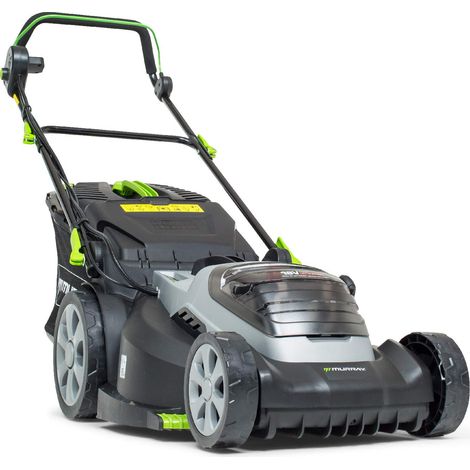 Tondeuse à gazon Lithium-Ion 44 cm de largeur de coupe, jusqu'à 640 m2, comprenant 2 batteries 5 Ah et un double chargeur. (1/5)