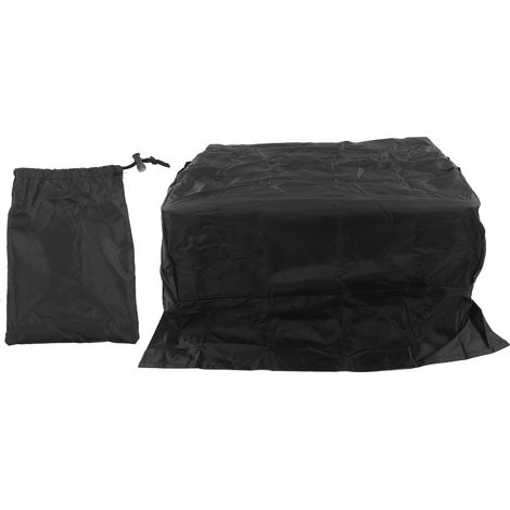 Housse de BBQ Imperméable en Tissu Oxford, Anti-Pluie, Anti-Poussière et Anti-UV avec Couvercle Intégré, Noir (1/5)