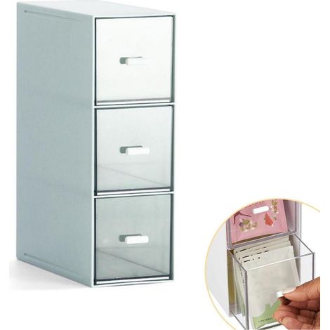 Küchen Organizer Tee Kaffee Gewürze Aufbewahrungsbox 3 Schubladen Blue (1/5)